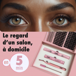 320 Faux-cils Individuels Naturels 9-16 mm, Réutilisables avec Colle, Pinces et Brosses