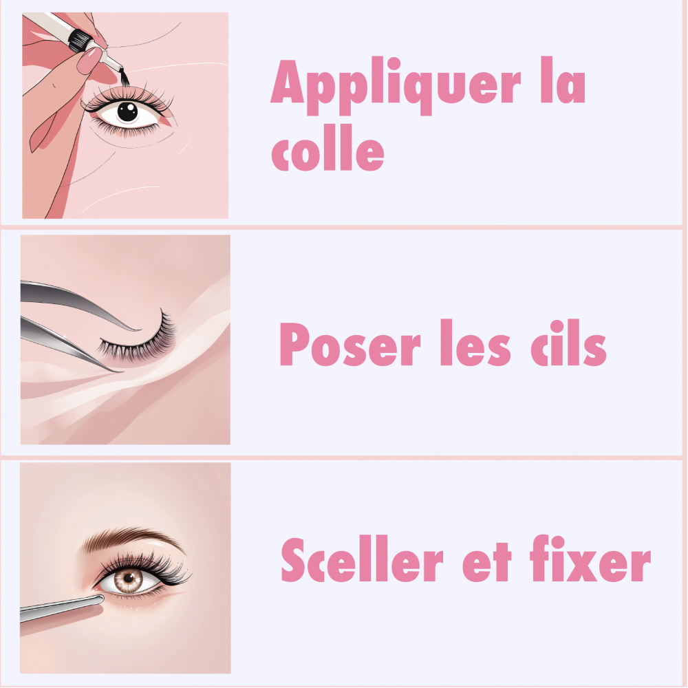 320 Faux-cils Individuels Naturels 9-16 mm, Réutilisables avec Colle, Pinces et Brosses – Image 6